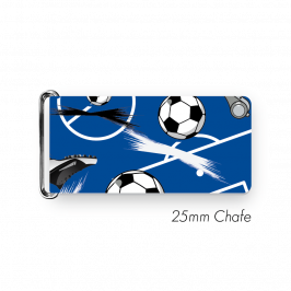 Chafe, 1" (25mm) with PVC SS Loop Printed Football Blue