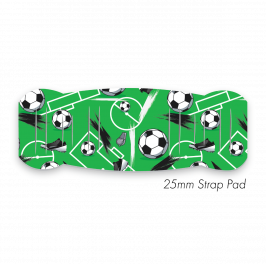 Pad M to fit 25mm Strap Printed Football Green