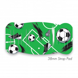Pad L to fit 38mm Strap Printed Football Green