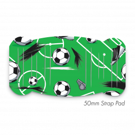 Pad XL to fit 50mm Strap Printed Football Green