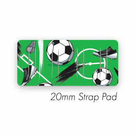 Pad S to fit 20mm Strap Printed Football Green