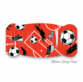 Pad L to fit 38mm Strap Printed Football Red