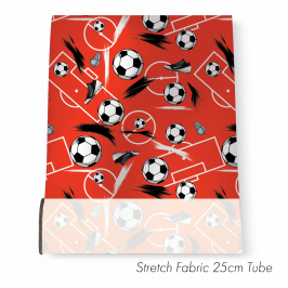 Stretch Fabric Football Red , 25cm x 1.4m
