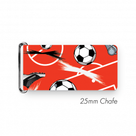 Chafe, 1" (25mm) with PVC SS Loop Printed Football  Red