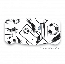 Pad L to fit 38mm Strap Printed Football White