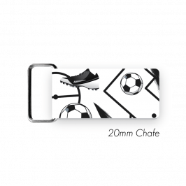 Chafe, 3/4" (20mm)  with PVC SS Loop Printed Football White