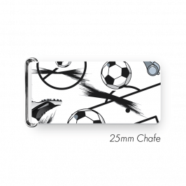 Chafe, 1" (25mm) with PVC SS Loop Printed Football White