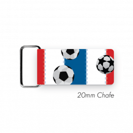 Chafe, 3/4" (20mm)  with PVC SS Loop Printed Football Red Wh