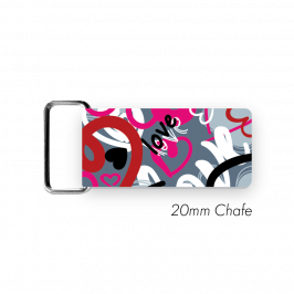 Chafe, 3/4" (20mm)  with PVC SS Loop Printed Graffiti Love