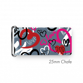 Chafe, 1" (25mm) with PVC SS Loop Printed Graffiti Love