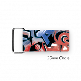 Chafe, 3/4" (20mm)  with PVC SS Loop Printed Graffiti Old