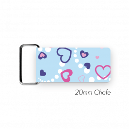 Chafe, 3/4" (20mm)  with PVC SS Loop Printed Hearts