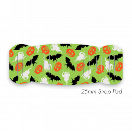 Pad M to fit 25mm Strap Printed Halloween Green