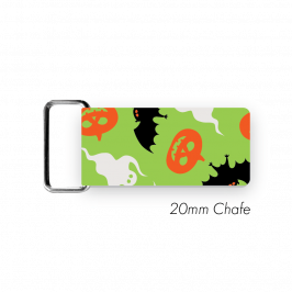 Chafe, 3/4" (20mm)  with PVC SS Loop Printed Halloween Green