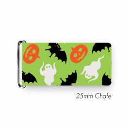 Chafe, 1" (25mm) with PVC SS Loop Printed Halloween Green