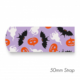 Strap 2" x 20" (50 x 500mm)  Printed Halloween Lilac