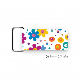 Chafe, 3/4" (20mm)  with PVC SS Loop Printed Happy Flowers