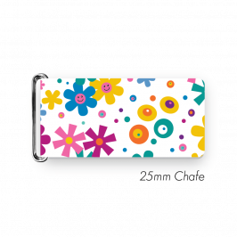 Chafe, 1" (25mm) with PVC SS Loop Printed Happy Flowers