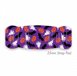 Pad M to fit 25mm Strap Printed Halloween Purple