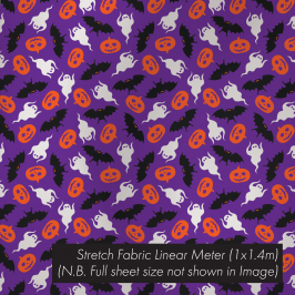 Stretch Fabric Halloween Purple, 1.4 x 1m
