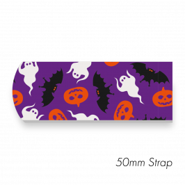 Strap 2" x 20" (50 x 500mm)  Printed Halloween Purple
