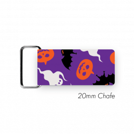 Chafe, 3/4" (20mm)  with PVC SS Loop Printed Halloween Purple
