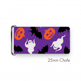 Chafe, 1" (25mm) with PVC SS Loop Printed Halloween Purple