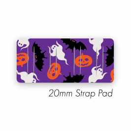 Pad S to fit 20mm Strap Printed  Halloween Purple