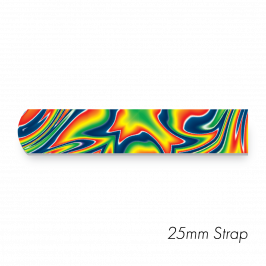 Strap, 1" x 20" (25 x 500mm)  Printed Hurricane Multicolour