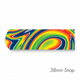 Strap 1.5" x 20" (38 x 500mm)  Printed Hurricane Multicolour