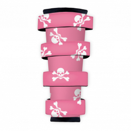 Polyester Fabric (Fire Retardant), Jolly Roger Pink No Lines, 1x1.4m