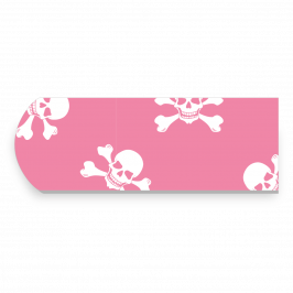 Strap, Printed Jolly Roger Pink No Lines