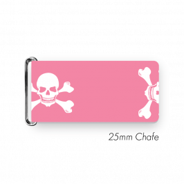 Chafe, 1" (25mm) with PVC SS Loop Printed Jolly Roger Pink NL