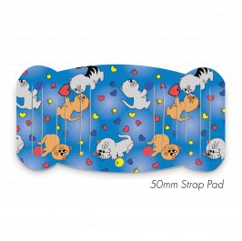 Pad XL to fit 50mm Strap Printed Kissing Cats