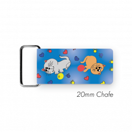 Chafe, 3/4" (20mm)  with PVC SS Loop Printed Kissing Cats