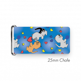 Chafe, 1" (25mm) with PVC SS Loop Printed Kissing Cats