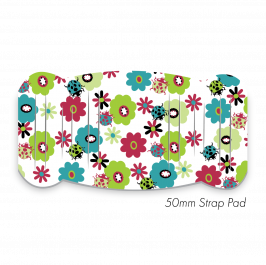 Pad XL to fit 50mm Strap Printed Ladybird Flowers