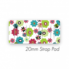 Pad S to fit 20mm Strap Printed Ladybird Flowers