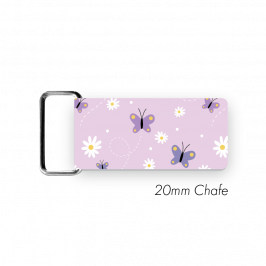 Chafe, 3/4" (20mm)  with PVC SS Loop Printed Butterflies Lilac