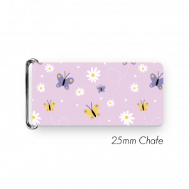 Chafe, 1" (25mm) with PVC SS Loop Printed Butterflies Lilac