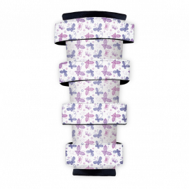 Polyester Fabric (Fire Retardant), Butterflies Lilac & Pink, 1x1.4m