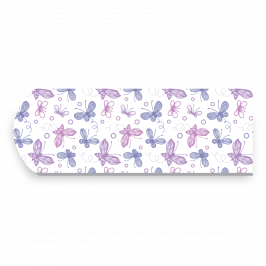 Strap, Printed Butterflies Lilac & Pink