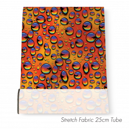 Stretch Fabric Orange Drops, 25cm x 1.4m