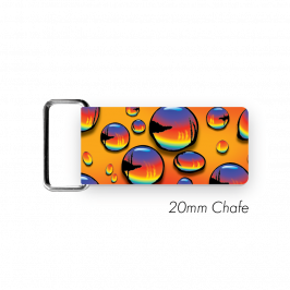 Chafe, 3/4" (20mm)  with PVC SS Loop Printed Orange Drops