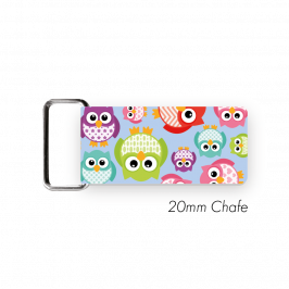 Chafe, 3/4" (20mm)  with PVC SS Loop Printed Owls Blue