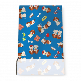 Stretch Fabric, Puppies Blue