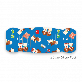 Pad M to fit 25mm Strap Puppies Blue