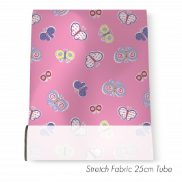 Stretch Fabric Pink Butterfly, 25cm x 1.4m