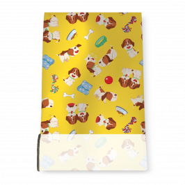 Stretch Fabric, Puppies Yellow