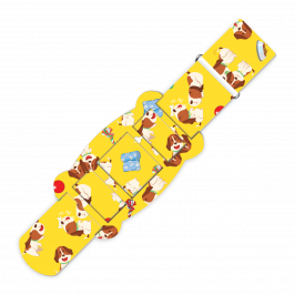 Strap Kit, Printed Puppies Yellow